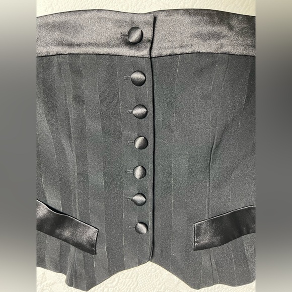 Tuxedo Black Strapless Corset Top - Picture 3 of 10